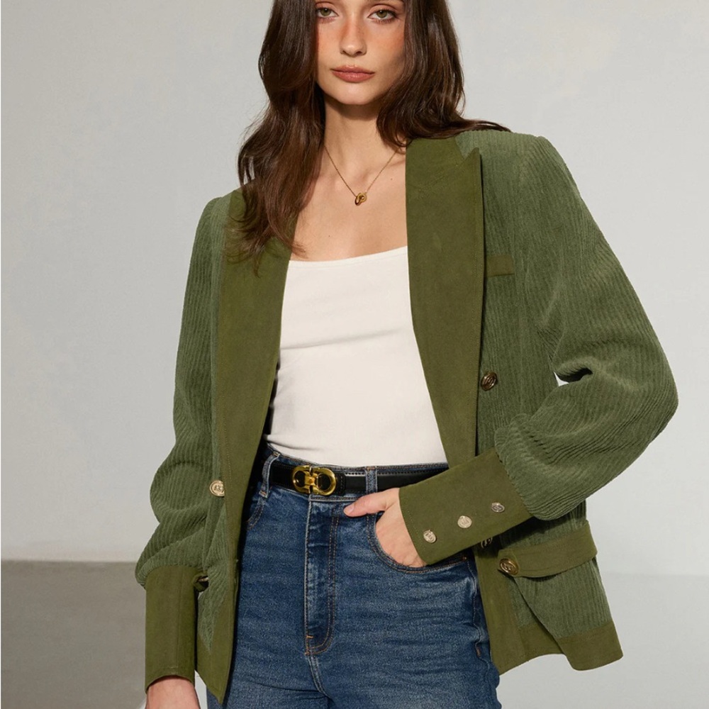 Commense Olive Green Women's Blazer NWT - Picture 3 of 3